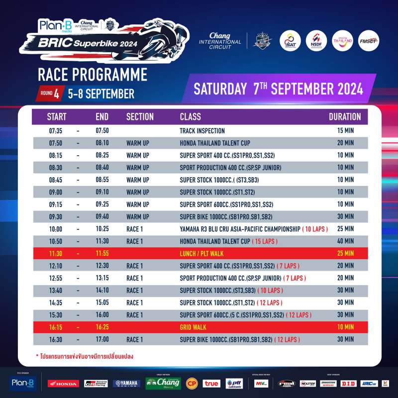 _schedule Plan B Media BRIC Superbike 2024 Round 4-1